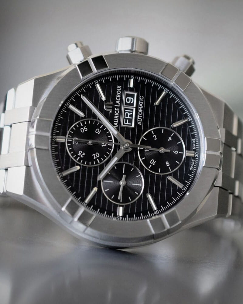 Maurice Lacroix Maurice Lacroix Aikon Automatic Chronograph AI6038-SS002-330-2 мужские часы черный циферблат на запястье